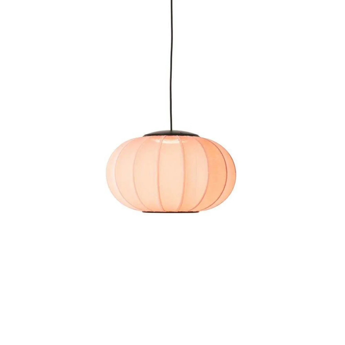 Knit-Wit 45 Oval LED Pendelleuchte Coral - Made By Hand - Schlafzimmer - Stoff / Textil