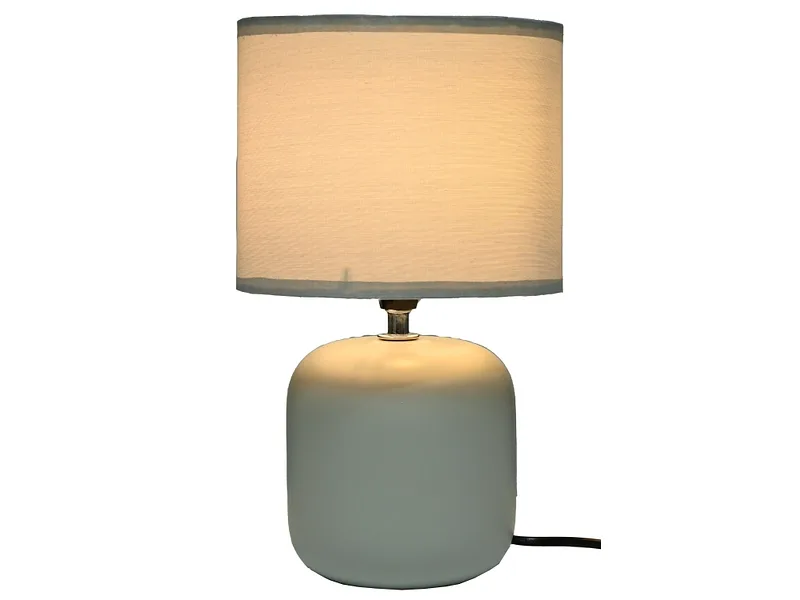 Tischlampe RONAN 31cm 40W hellgrau