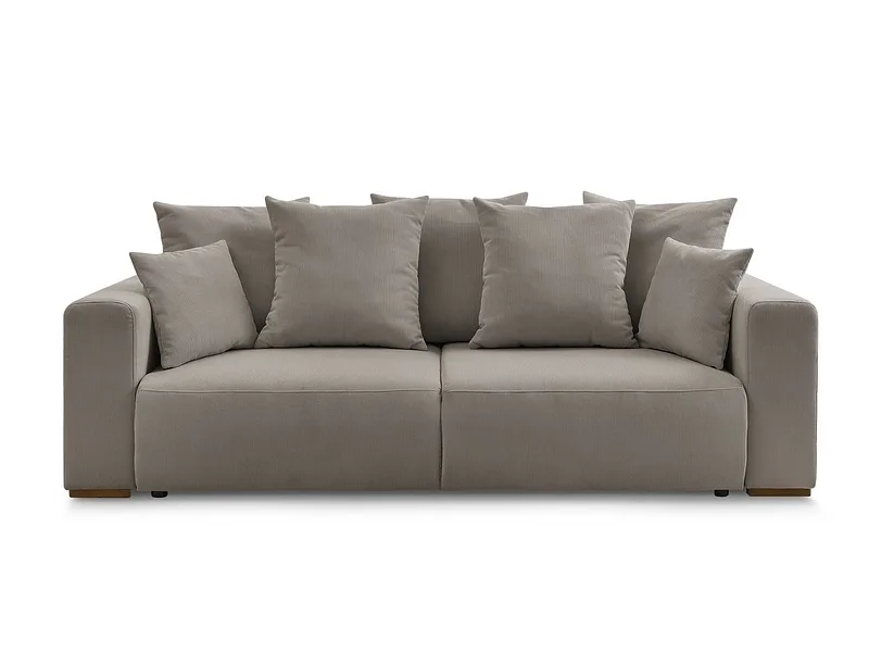 3er Sofa BOBOCHIC SIDONIE Cord-Stoff taupe