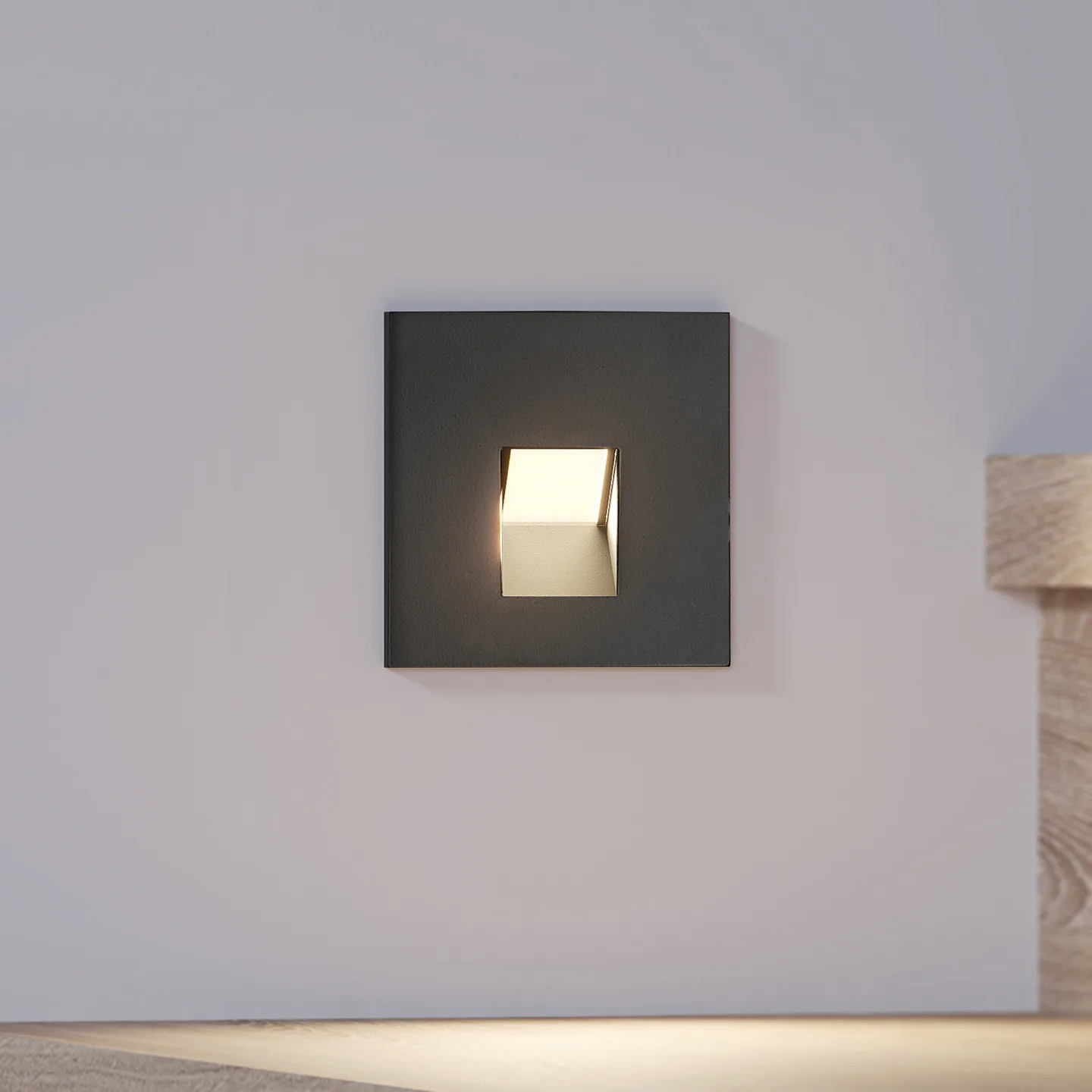 Vexi LED Einbauwandlampe H7,5 Black - Arcchio - Wohnzimmer - Modern - Aluminium - Eckig