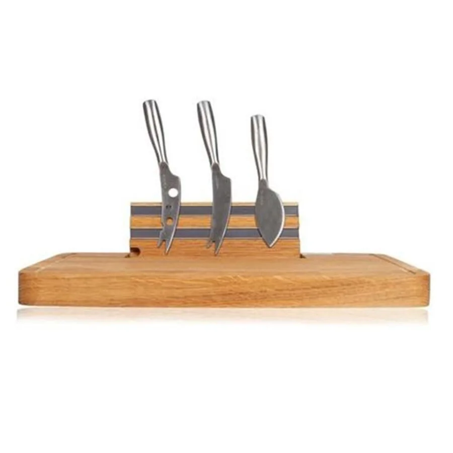 Diverse Käsemesser Partyclette natur/silber Edelstahl/holz B 34.1 cm T 28.7 cm