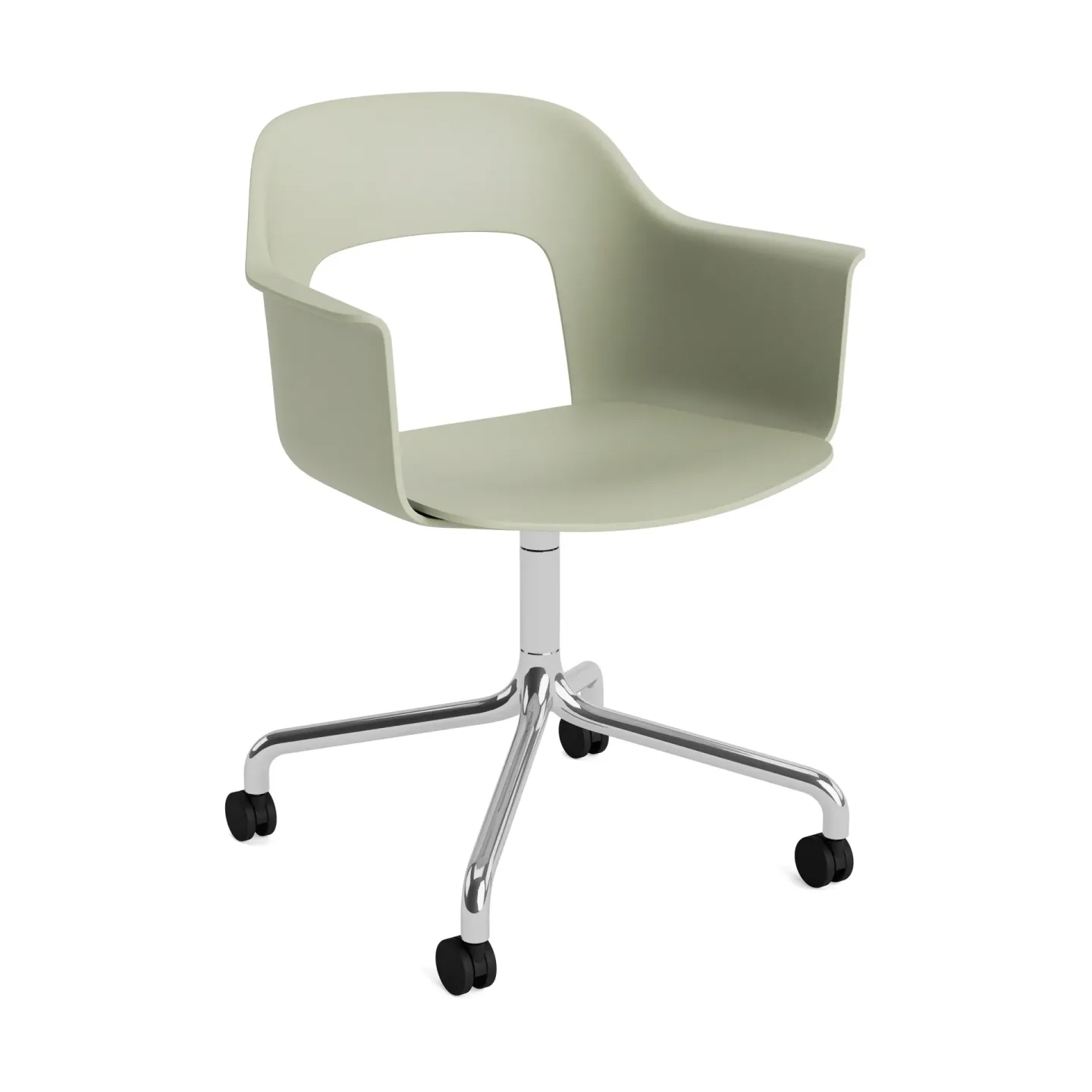 HAY Layout Armchair 261 Stuhl Bottle green-polerad aluminium