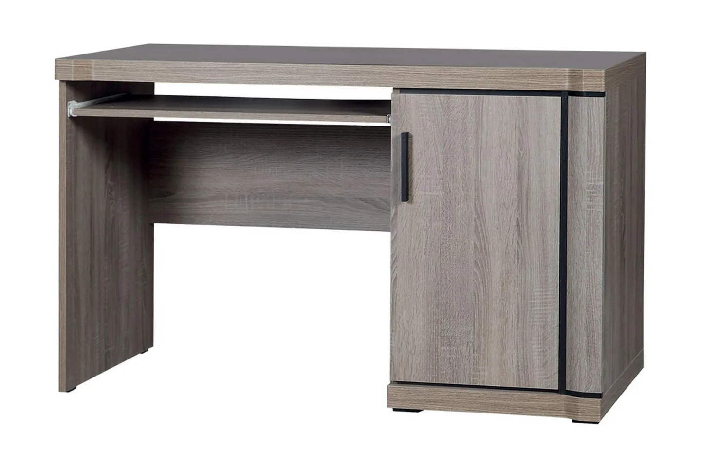 Chezum Skrivbord 126 cm med Förvaring Skåp - Tryffel/Grå