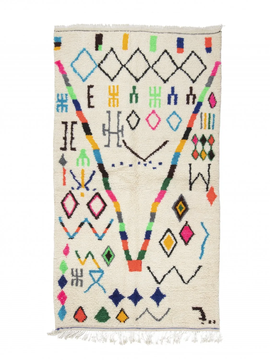 Kelim-teppe Marokkansk Azilal 250 x 140 cm (Størrelse: 250 x 140 cm)