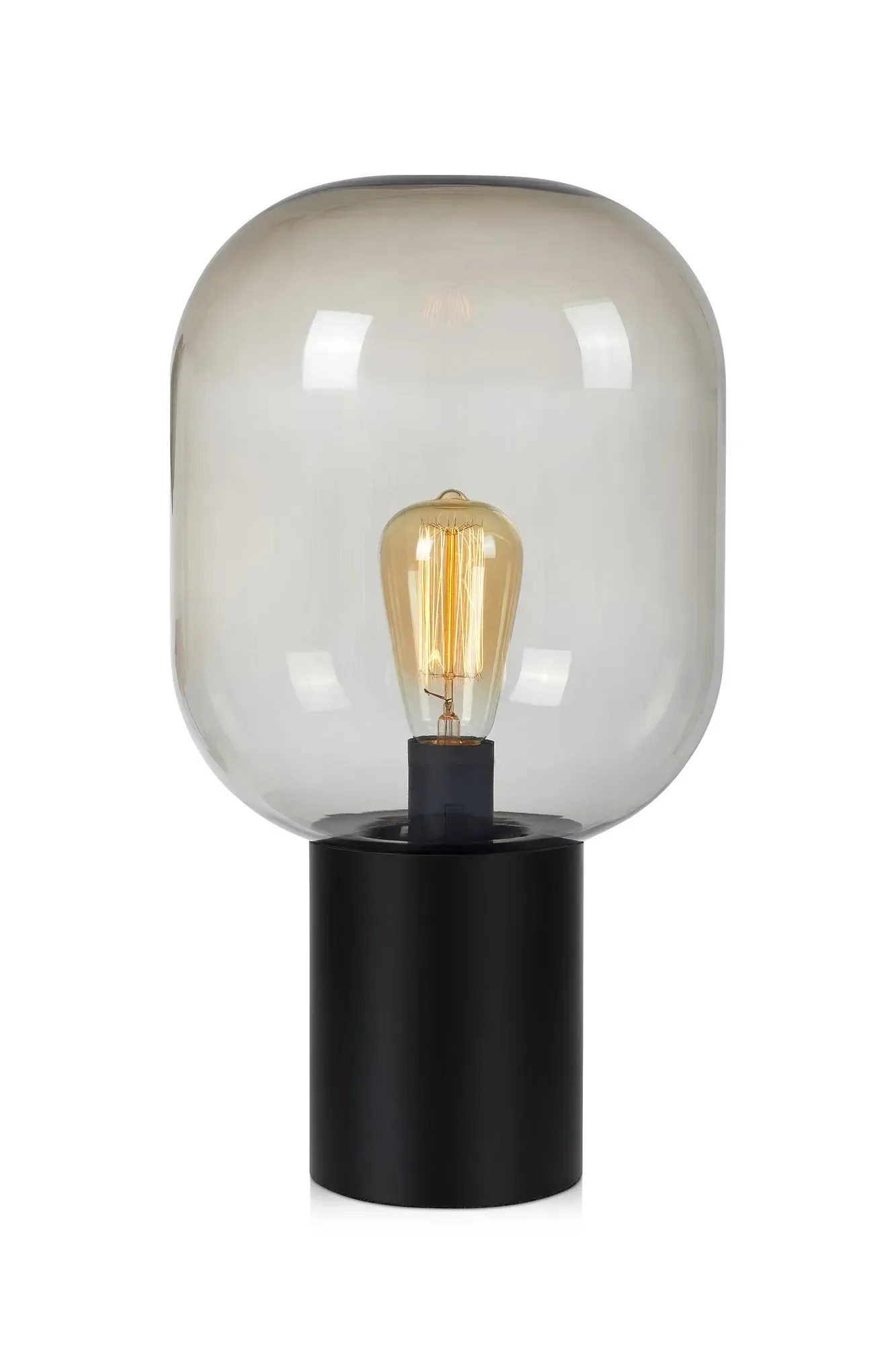 Brooklyn Tischlampe Schwarz/Rauch 44 cm