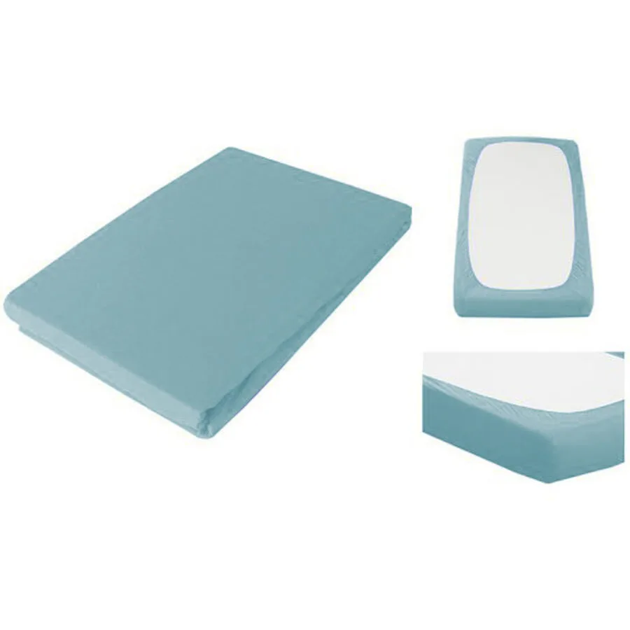 Living Home Fixleintuch Bio Organic Aqua Baumwolle 100 x 200 cm - Material: Bio Baumwolle