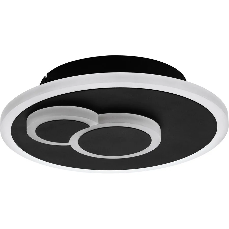 Eglo Deckenlampe Cadegal Schwarz Stahl 5 cm - LED - Lichtfarbe: Helles Neutralweiss - LED Energiesparlampen
