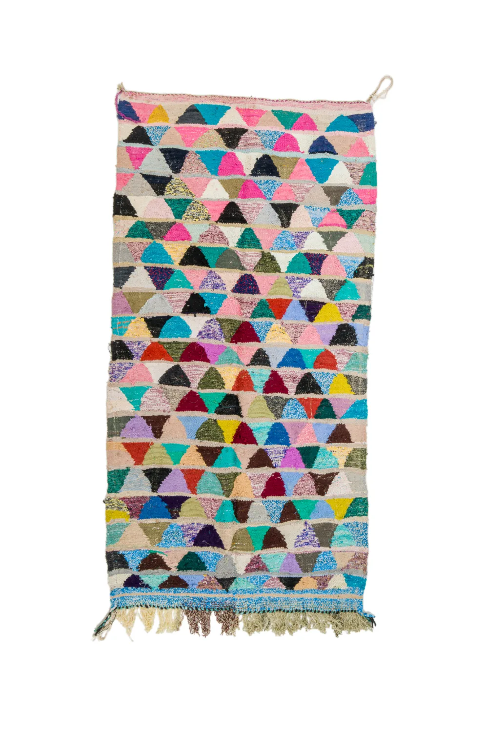 Marokkansk Boucherouite-teppe 125 x 255 cm (Størrelse: 125 x 255 cm)