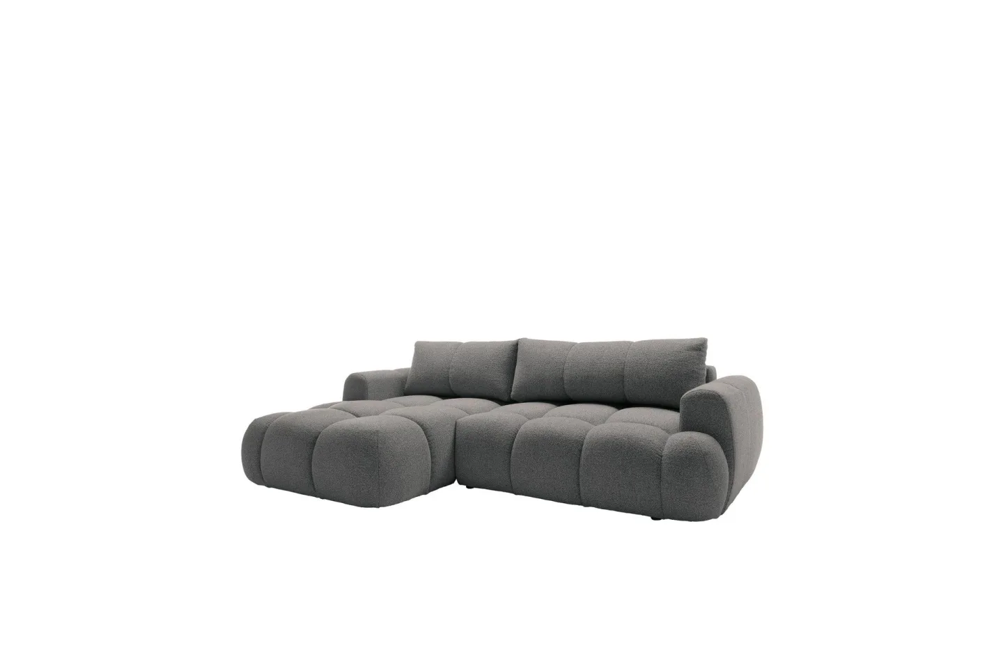 Handu Bäddsoffa med Divan 3-sits i Bouclé - Mörkgrå