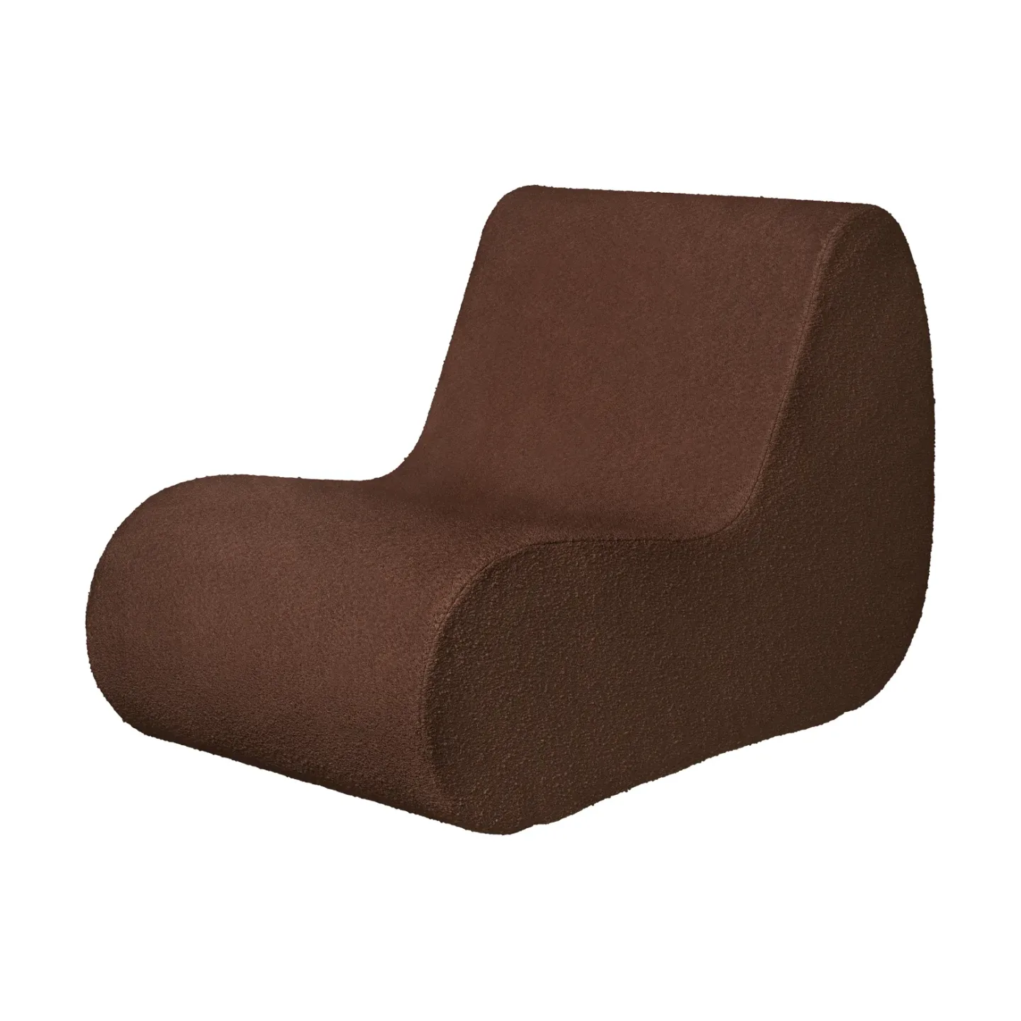 Ferm Living Rouli center module pure bouclé Modulsofa Chestnut brown