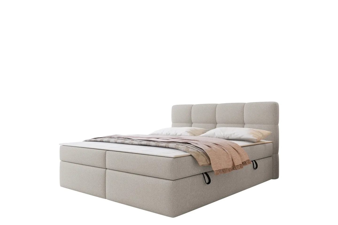 Leckersbo Komplett Sängpaket Kontinentalsäng med förvaring 140x200 cm - Beige