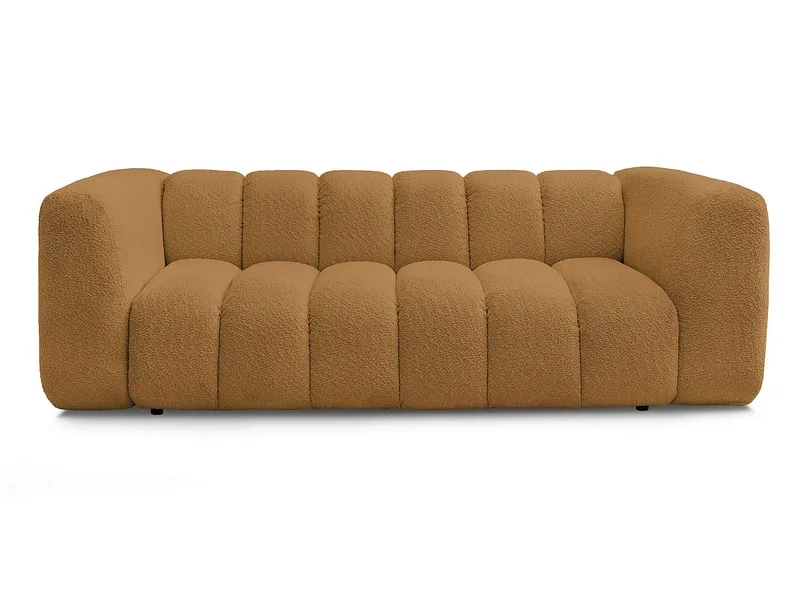 3er Sofa BOBOCHIC TALIA Boucle-Stoff gelb