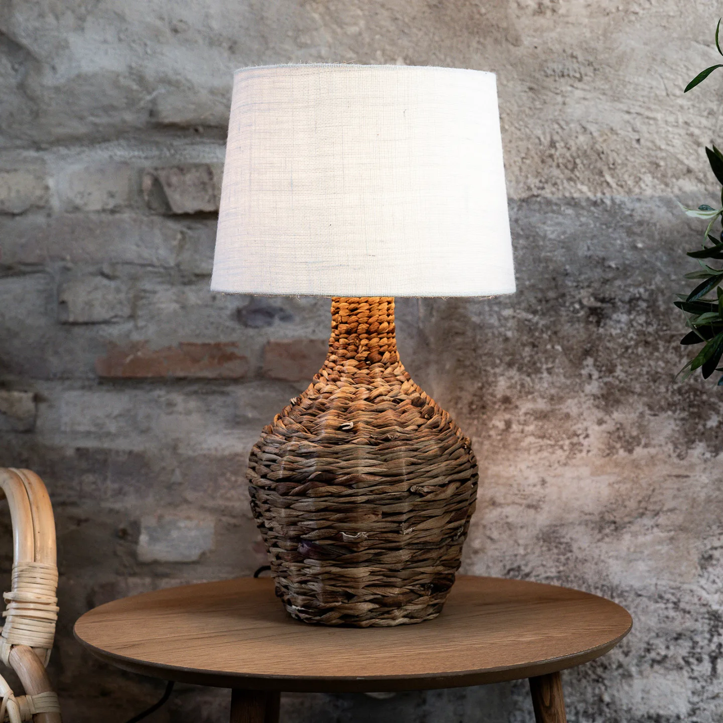 Paglia 1 bordlampe Beige/Naturfarvet - Markslöjd - Stue - Træ - Med skærm