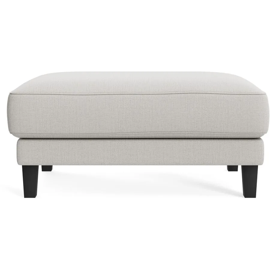 Hocker Avena cream Stoff/Holzfuss schwarz B 101 H 45 cm - Möbel Konfigurator: Traummöbel individuell zusammenstellen