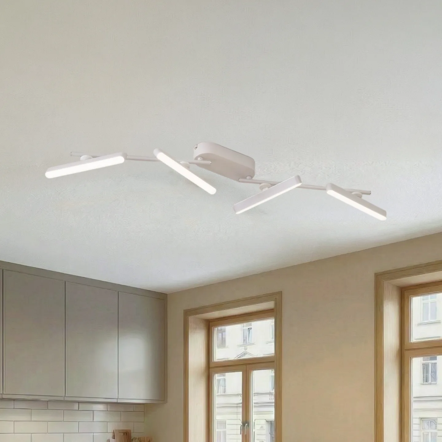 Eldrin 4 LED Deckenleuchte 34W Weiß - Lindby - Wohnzimmer - Modern - Metall - Mehrflammig