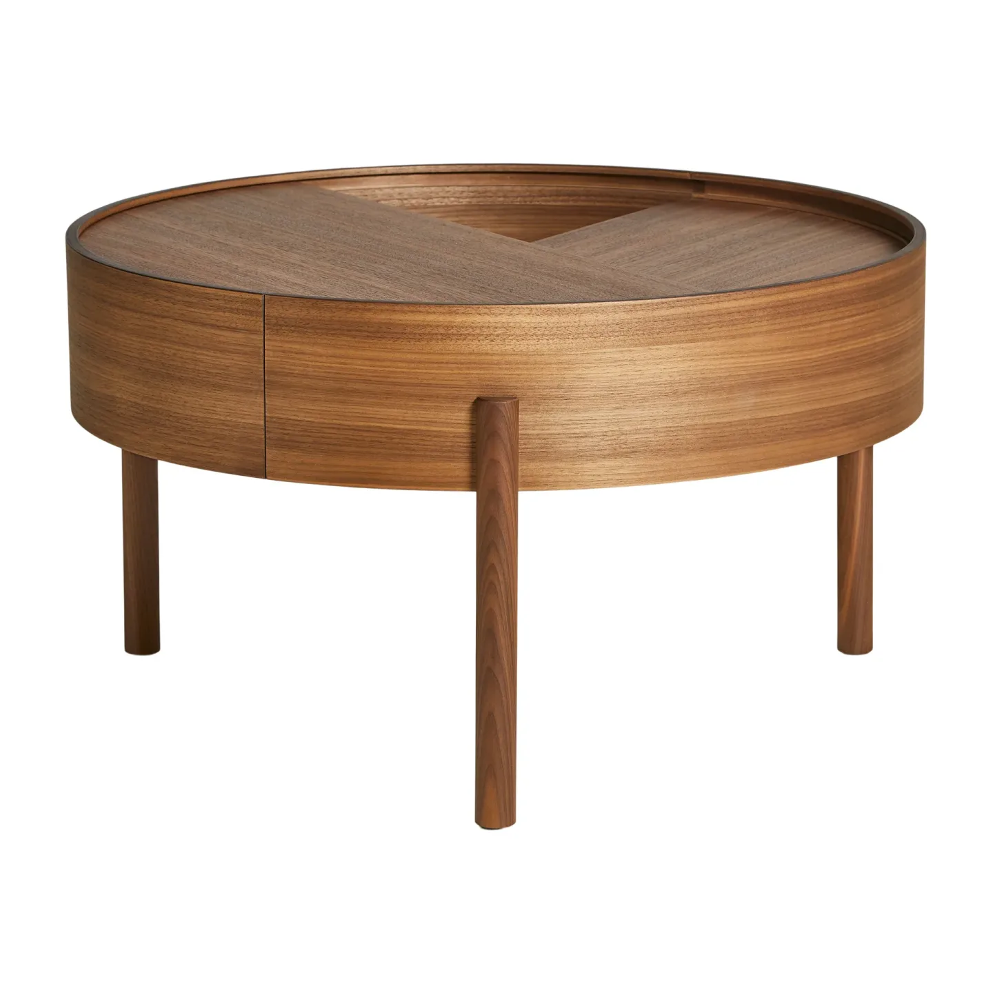 Woud Arc Couchtisch Ø66cm Walnuss