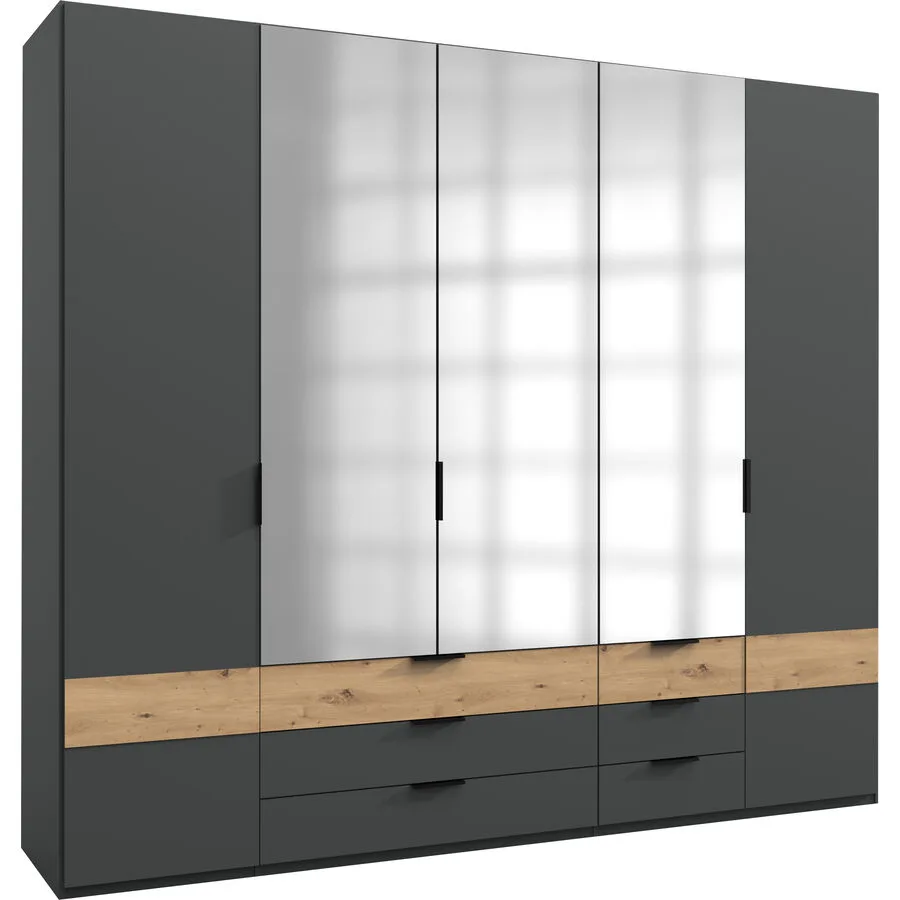 Schrank Shane Eiche/graphit Holzwerkstoff B 225 cm