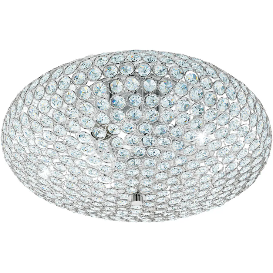 Eglo Deckenlampe Clemente Grau Stahl 20.5 cm - Farbe: chrom