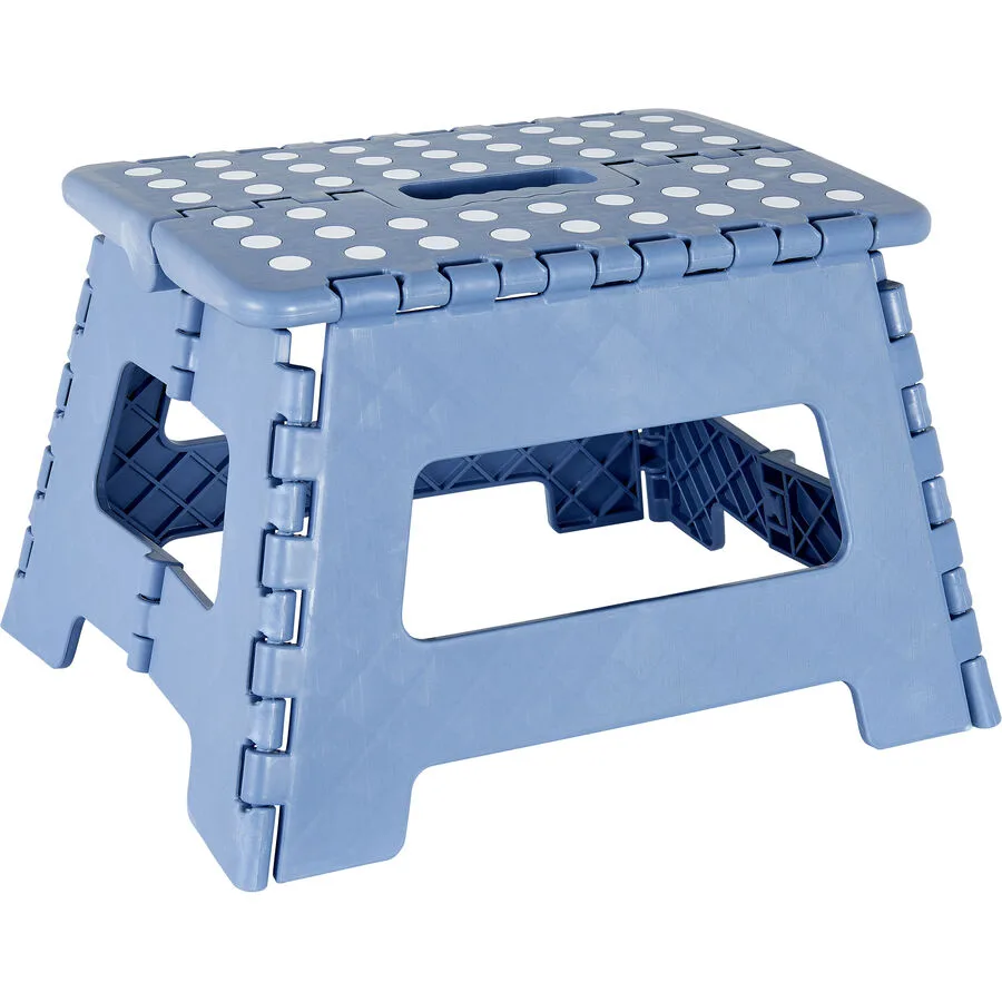 MyDeal Fusshocker Ilknur Blau/Grau Kunststoff 31 cm 22 cm - Farbe: blaugrau