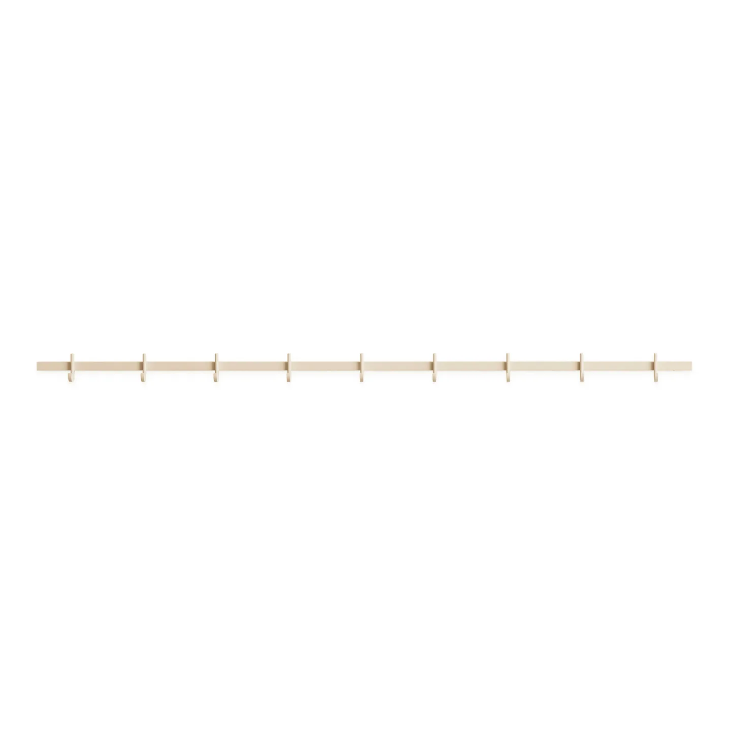 Relief - Hook Rail, Large w123 x d4,7 x h5,2 cm 1-pack 123x5.2x4.7 Ash - Krokar - TAF Studio - Träfärgad - Metall