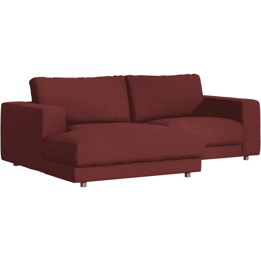 Ecksofa Ava Links Bezug: 100% Polyester burgunder B 240 T 170 cm - Möbel Konfigurator: Traummöbel individuell zusammenstellen