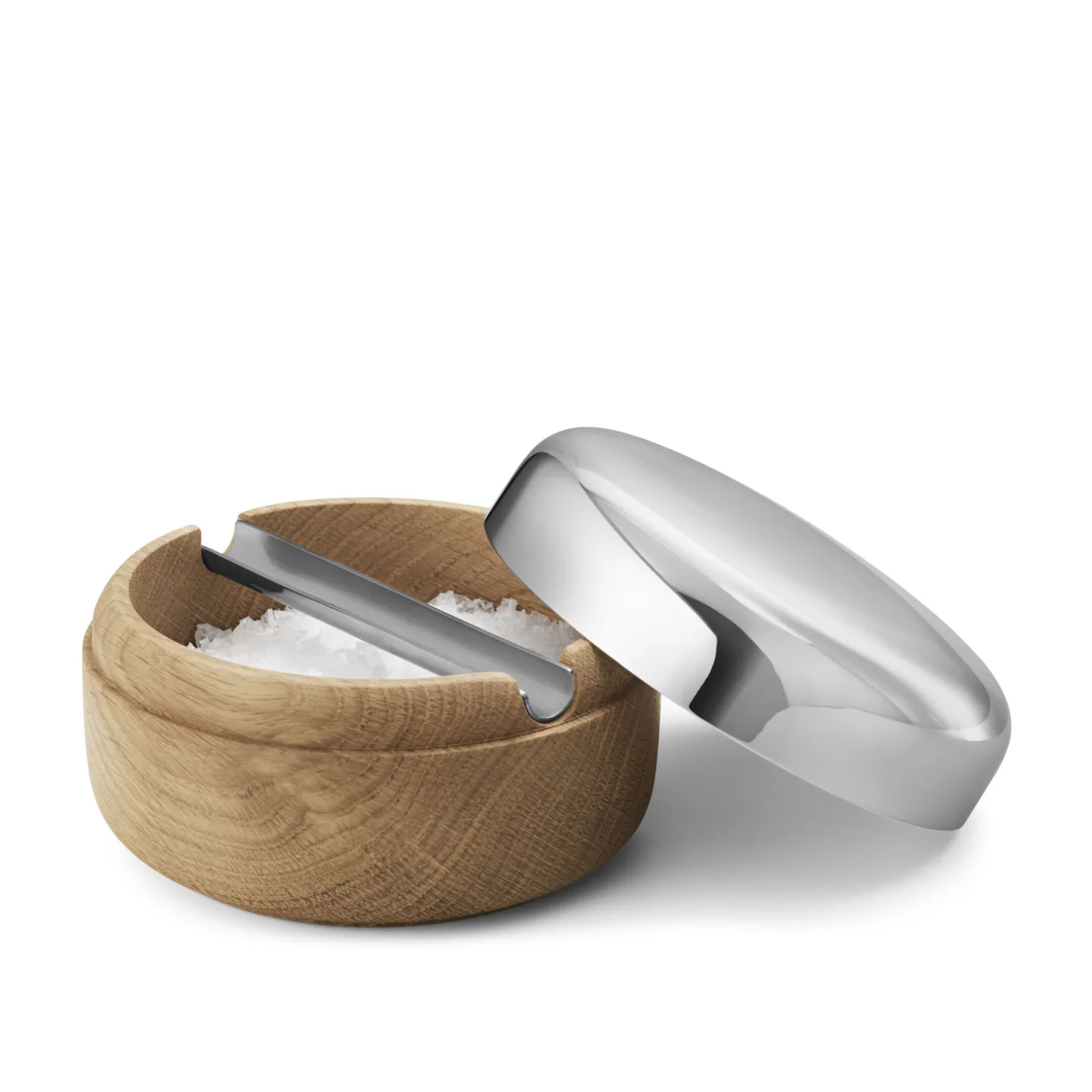 Georg Jensen - Alfredo Salt Jar - Matlådor och förvaringsburkar - Alfredo Häberli - Silver,Träfärgad - Metall/Trä