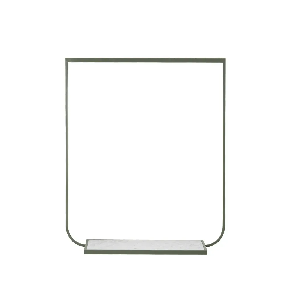 Asplund Tati Kleiderständer Green khaki, large, Carrara Marmor