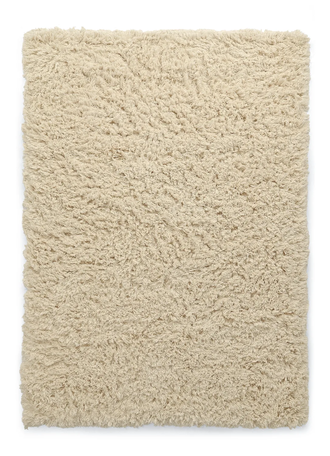 Ryetepper - Fassale Hand Woven Wool Shaggy (krem) (Størrelse: 140 x 200 cm)