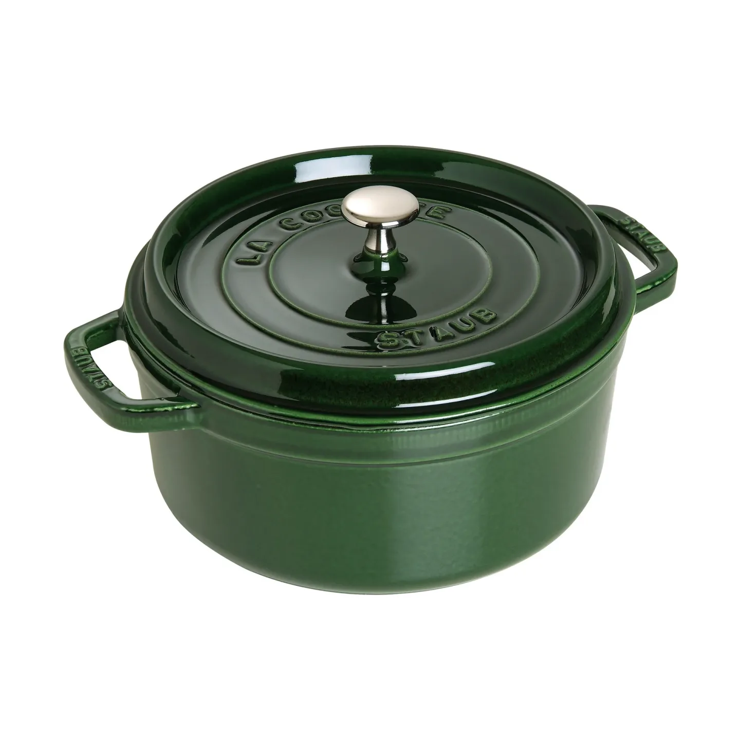 STAUB Staub La Cocotte runder Topf Gusseisen 5,2 l Basilikumgrün