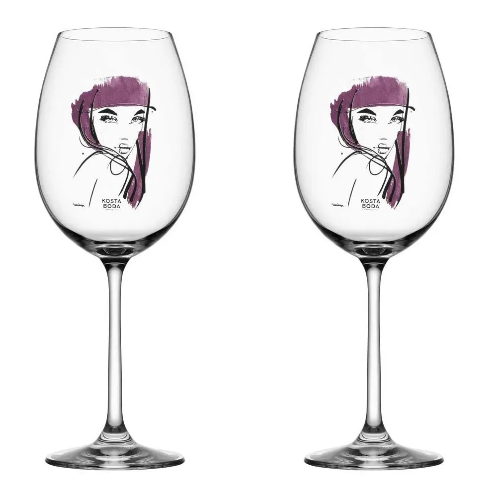 Kosta Boda All about you vinglas 52 cl 2-pack purpurröd