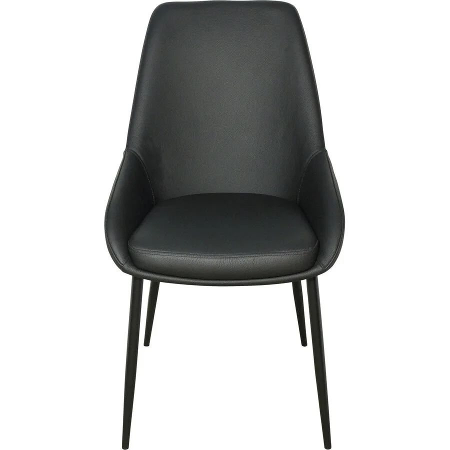 Stuhl Eden Luxe schwarz Leder