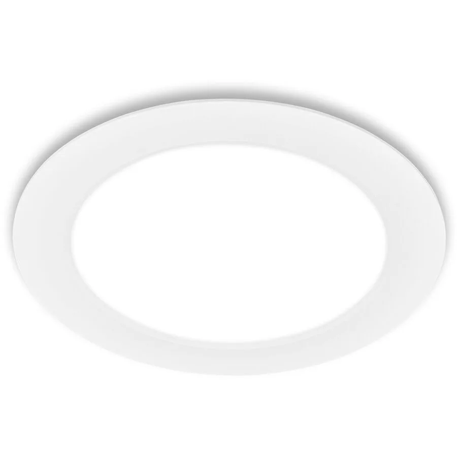 Einbaustrahler Norja Kunststoff weiss Ø22cm - LED - Lichtfarbe: Helles Neutralweiss - LED Energiesparlampen