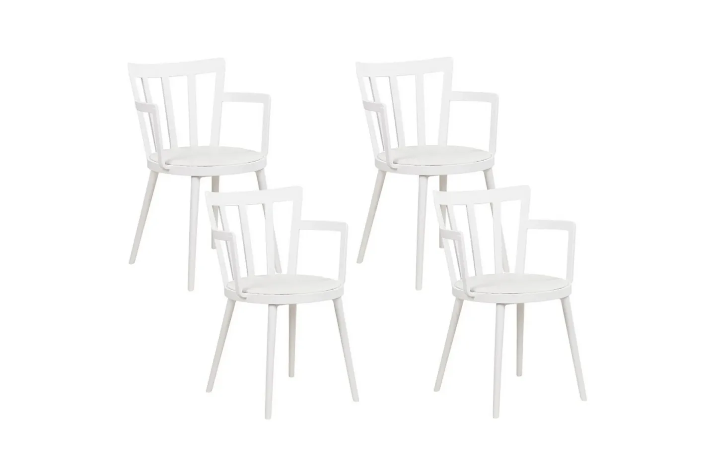 Set med 4 matstolar Morill - Vit
