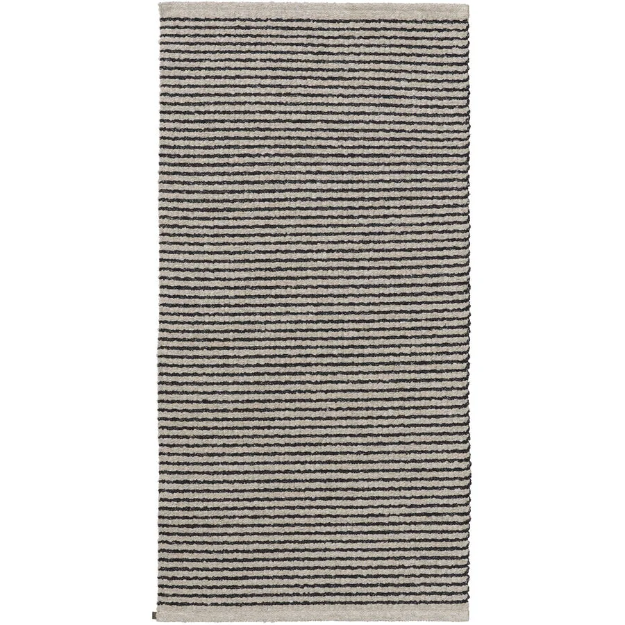 HORREDSMATTAN Teppich Vera schwarz Streifen Mischgewebe 70 x 150 cm