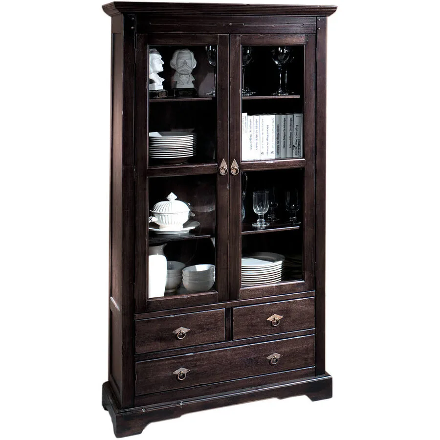 Vitrine Rumba Wildeiche Akazie/Glas B 98 cm H 183.5 cm