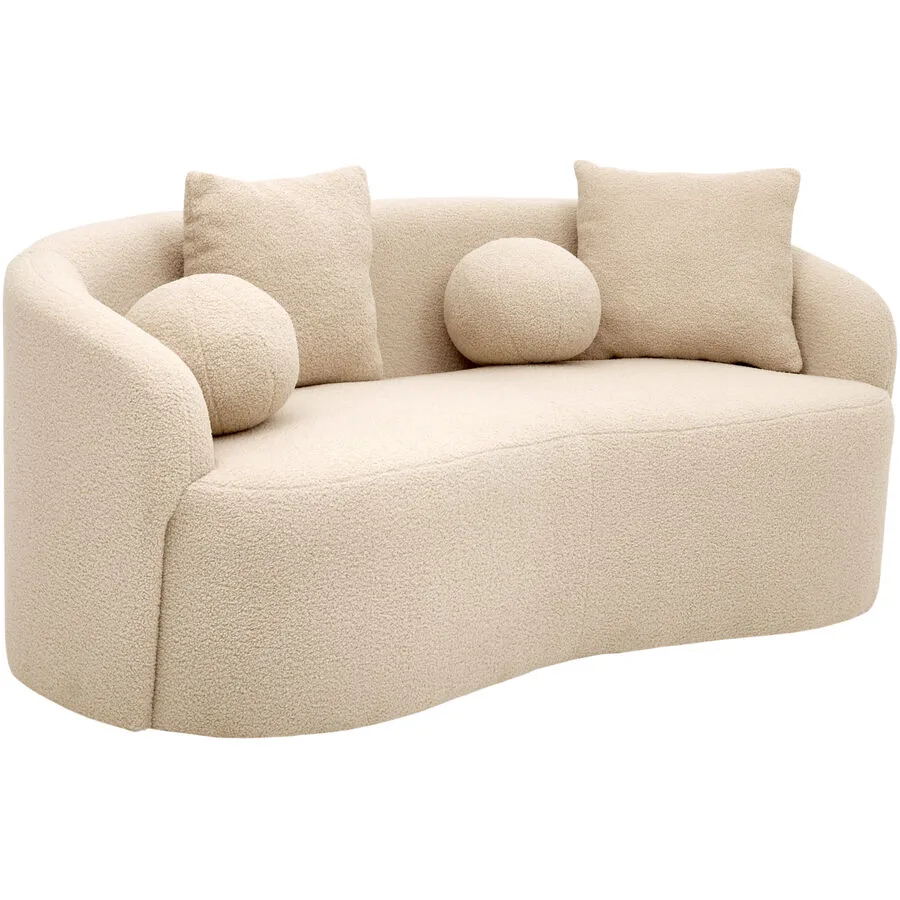 Sofa Zyra Beige Stoff 178 cm 82 cm