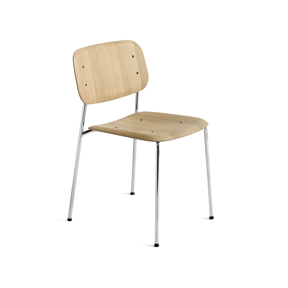 HAY Soft Edge 40 stol water-based lacquered oak, kromstativ
