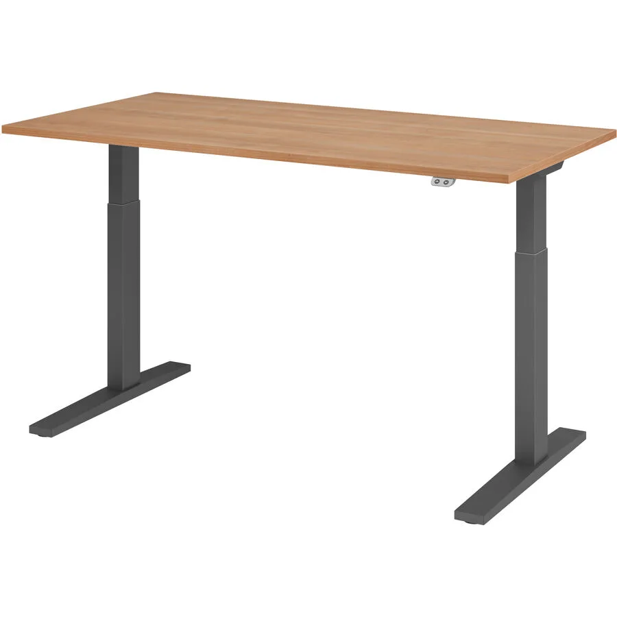 Schreibtisch Office nussbaum Holzwerkstoff B 160 T 80 cm