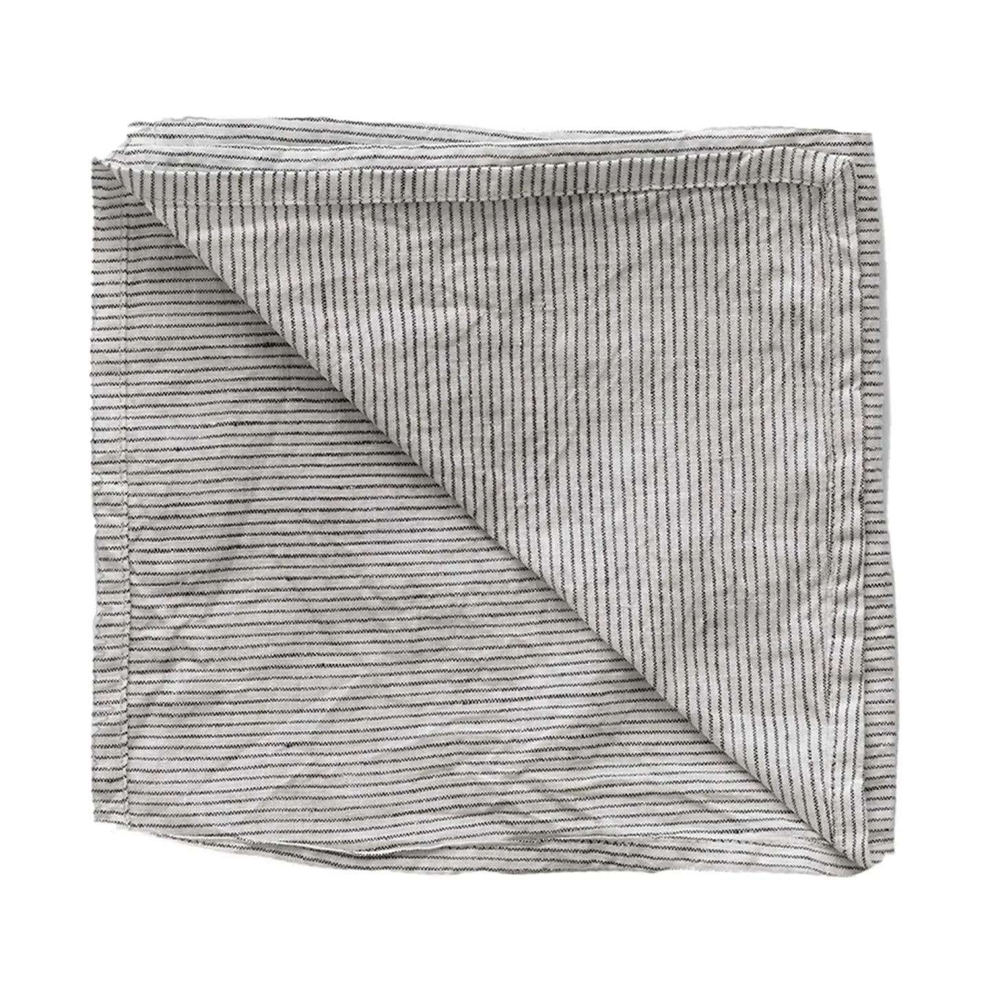 Tell Me More Washed linen Serviette Pinstripe