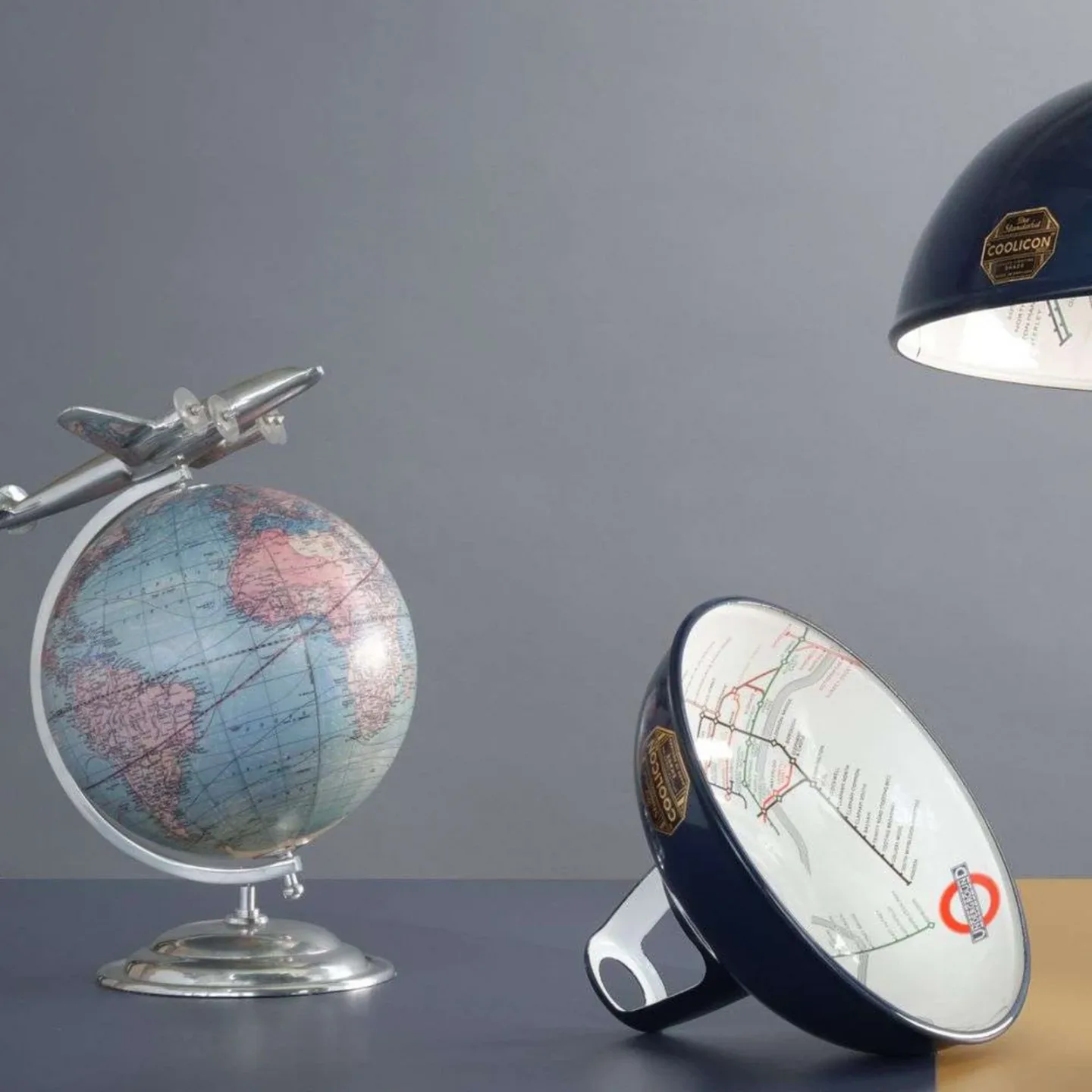 Original 1933 Design Hängelampe blau - Coolicon - Wohnzimmer - Metall