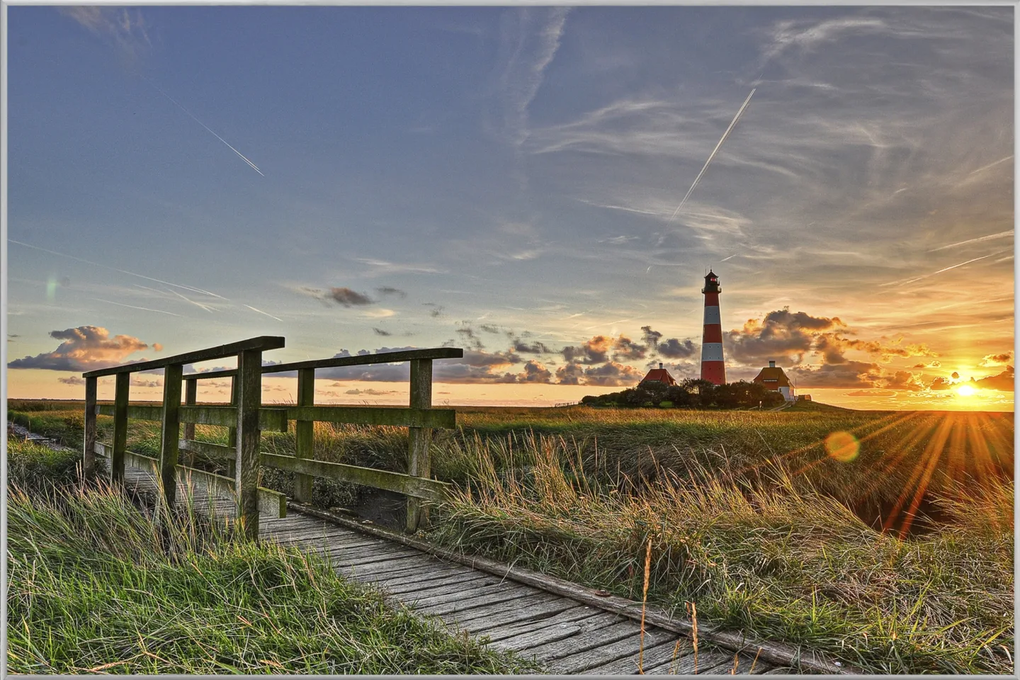 image LAND Bild mit Rahmen Leuchtturm Westerheversand 2 | Schubiger Möbel