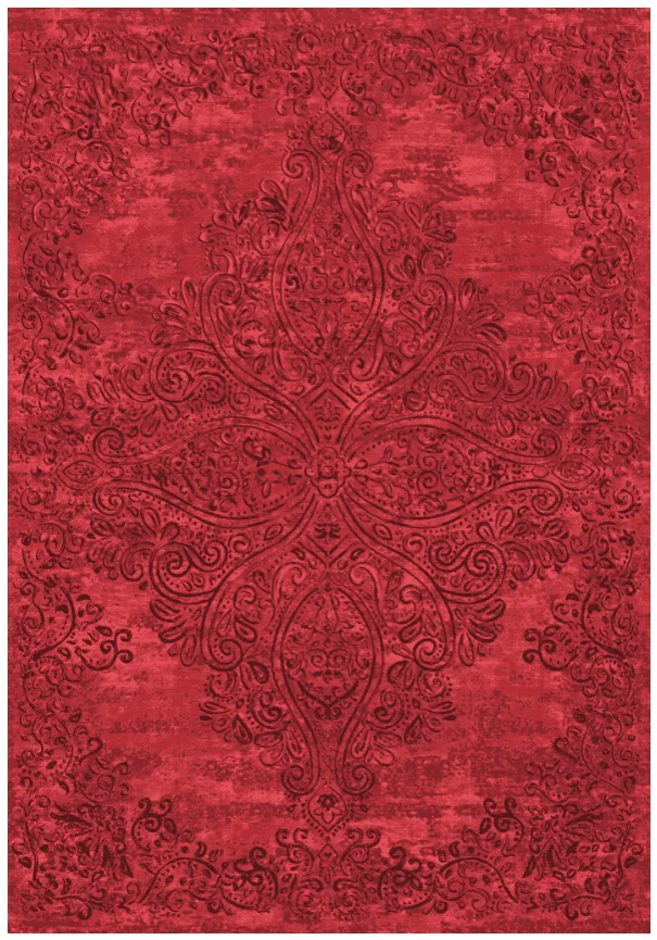 Wilton-teppe - Valenza (rød) (Størrelse: 160 x 230 cm)