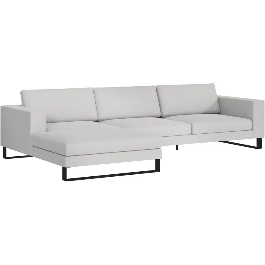 Ecksofa Domino Links Stoff natur B 310 T 181 cm - Möbel Konfigurator: Traummöbel individuell zusammenstellen