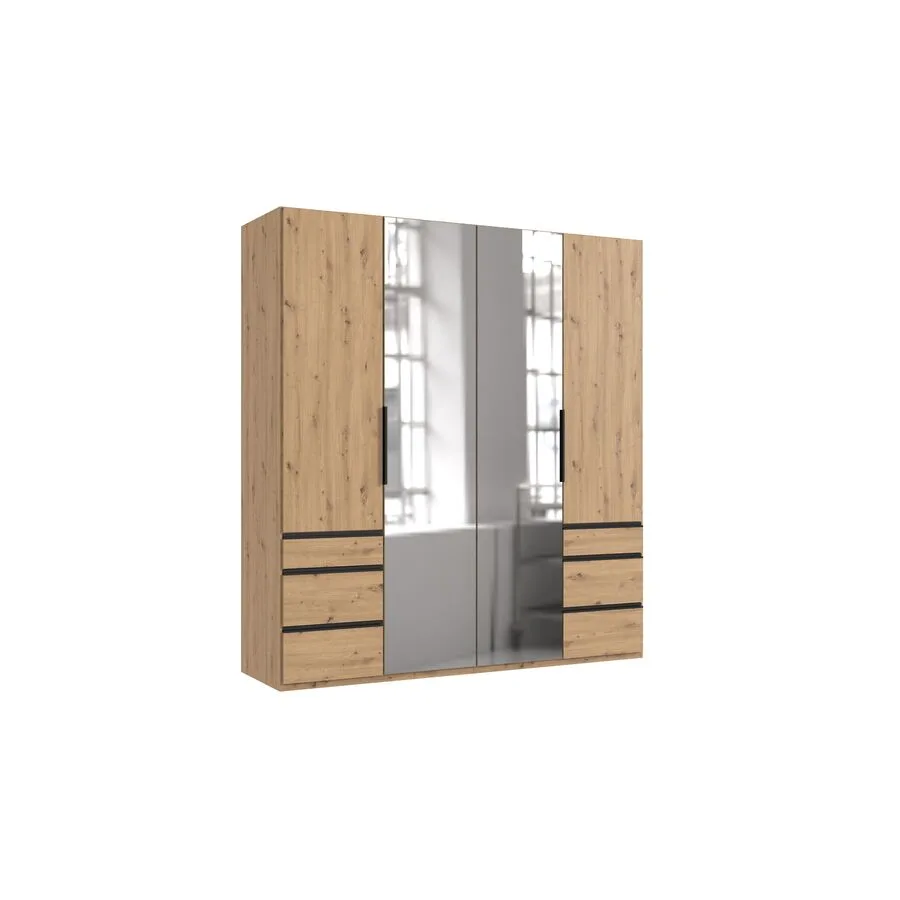 Kleiderschrank Sanko Eiche Nachbildung Holzwerkstoff B 200 cm