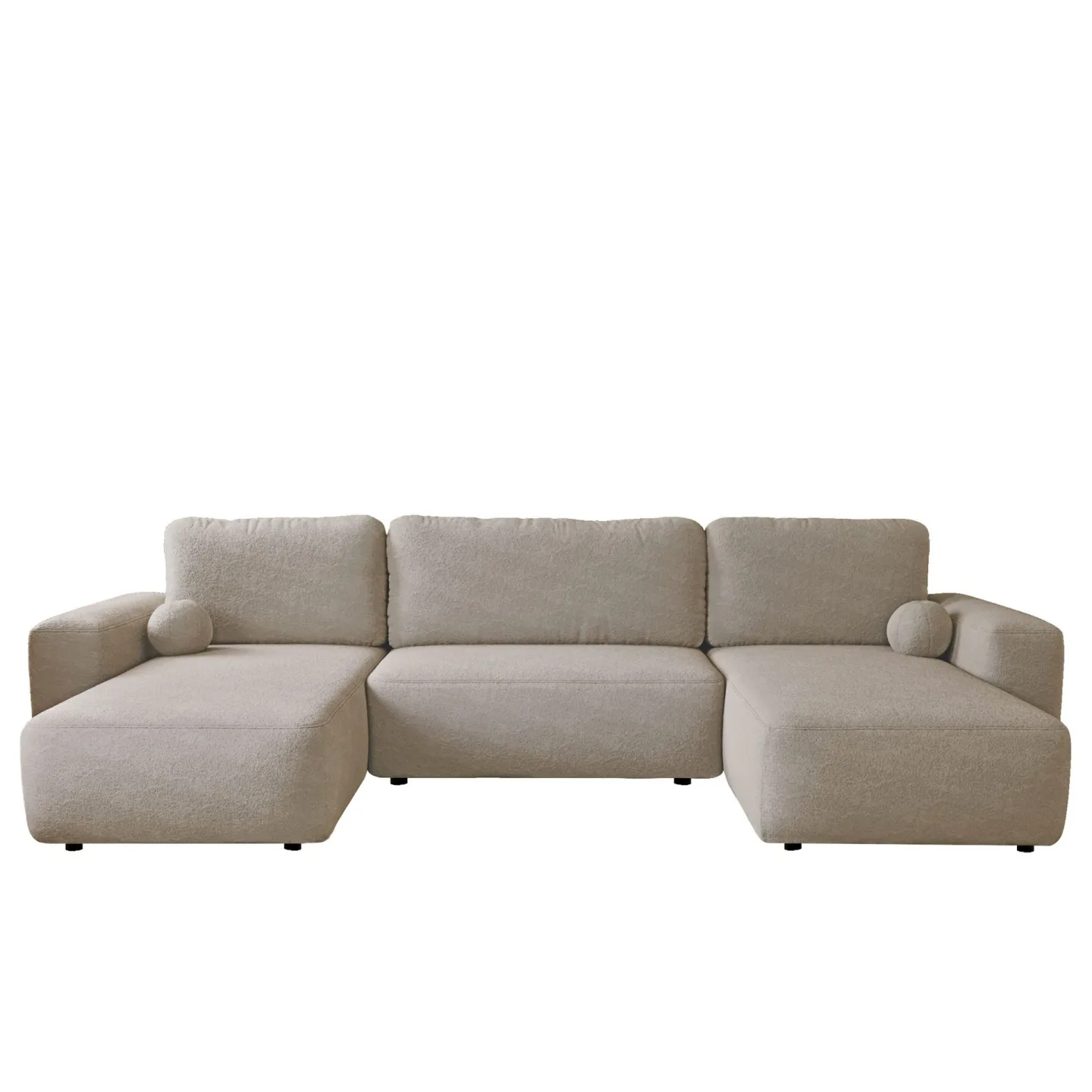 Elvior 5-sits U-formad bäddsoffa med dubbeldivan - beige