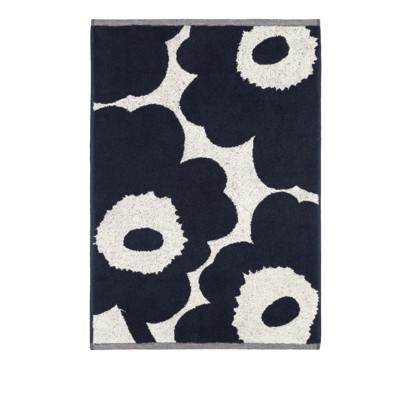 Marimekko - Unikko handhandduk 50x70 cm Off White Dark Blue - Handdukar och badlakan - Maija Isola