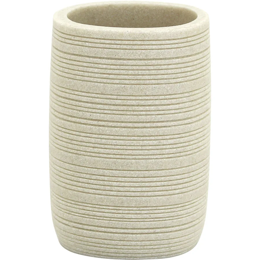 Zahnbecher Suzi beige Polyresin B 8.3 cm H 11.6 cm