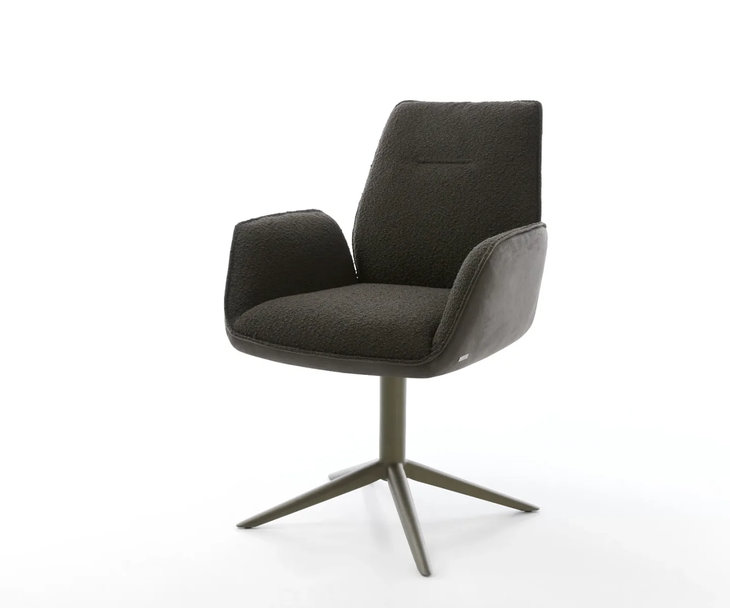 Drehstuhl Zoa-Flex Materialmix Schwarz Fußkreuz Effektfinish Titan 360° drehbar Wippfunktion Taschenfederkern