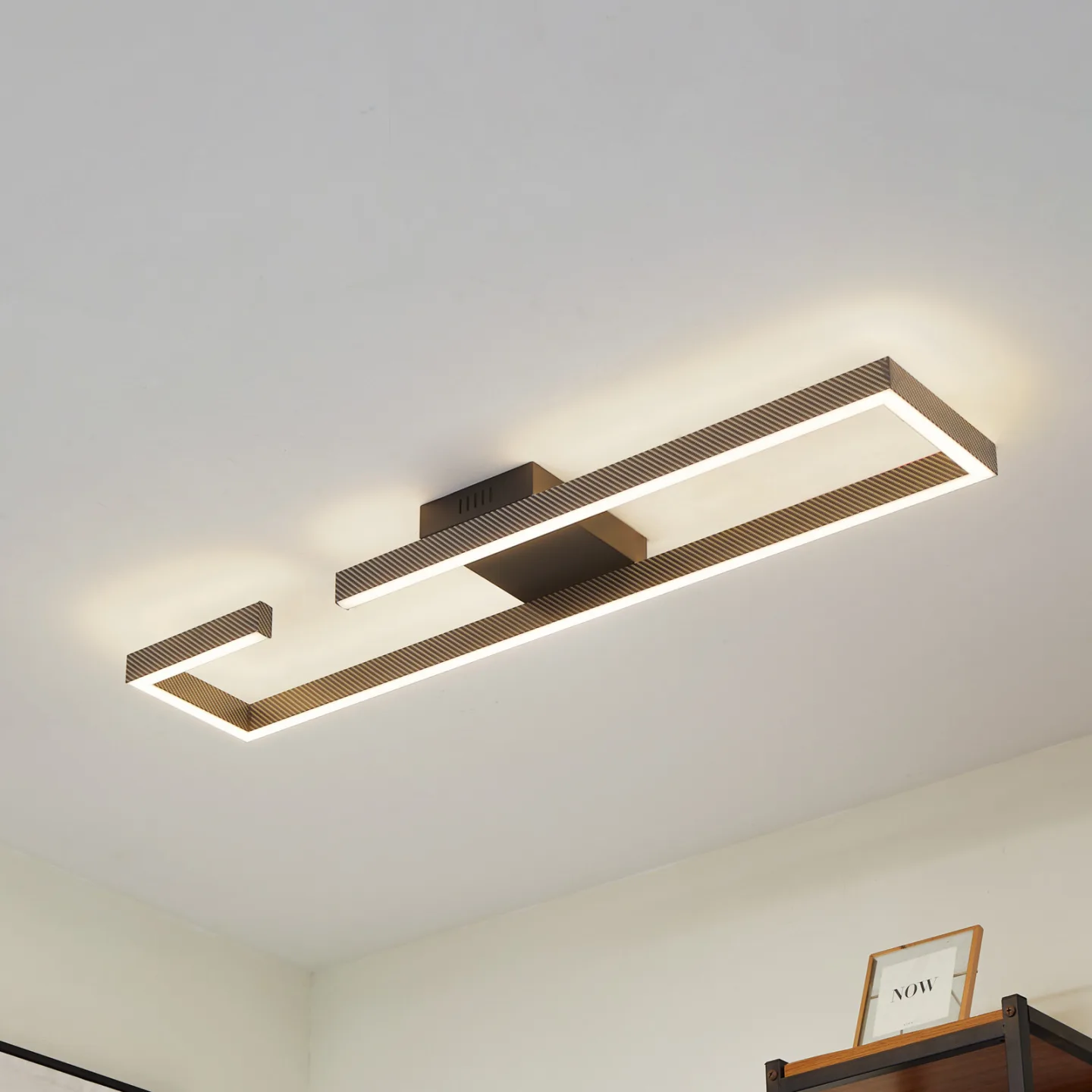 Yvor LED Deckenleuchte Schwarz - Lucande - Wohnzimmer - Modern - Metall - Einflammig