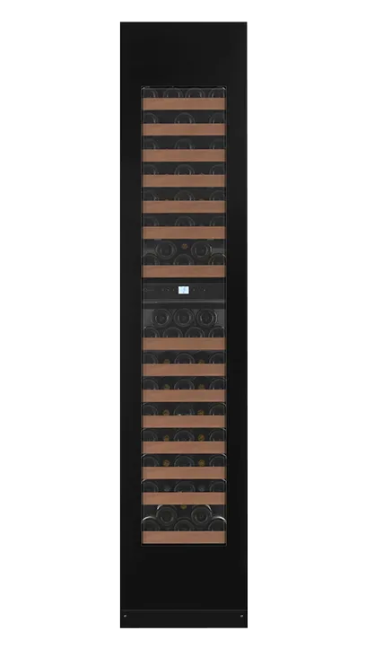 Weinkühlschrank einbau exklusiv 45 cm - Edge 45D Anthracite Black, Schwarz, hoch, 2 Temperaturzonen, Hochschrank